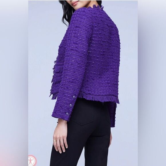 L'AGENCE Angelina Fringe Trim Blazer size 2 - Picture 2 of 14